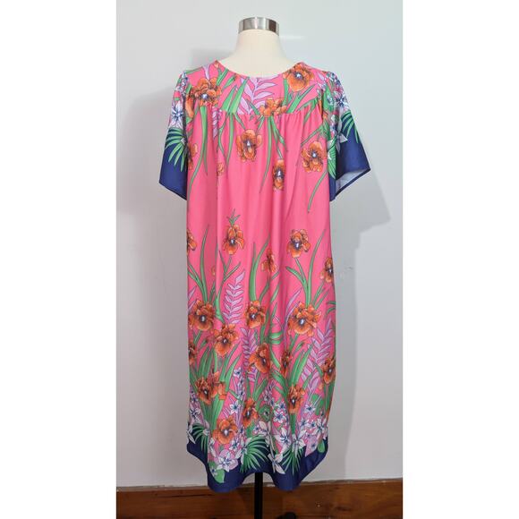 Rikki New York Pink Floral House Dress - Picture 4 of 7